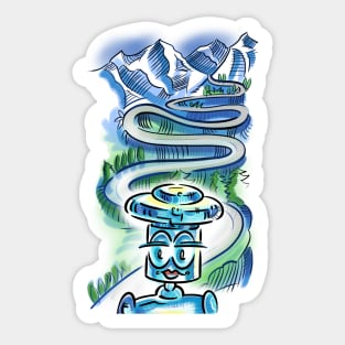 CHIP goes to the mountain Sticker